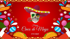 Red cinco de mayo celebration Digital Display Template