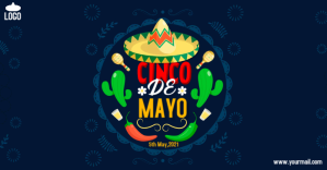 Paars Cinco de Mayo Celebration Facebook Shared Image Template