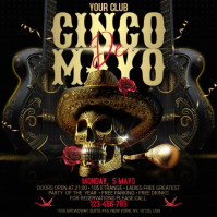 Nero Cinco de Mayo Party Wpis na Instagrama Template
