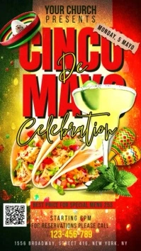 Cinco De Mayo Digitalt display (9:16) template