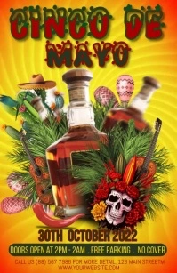 cinco de mayo Half Page Wide template