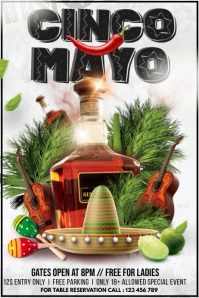Cinco de mayo Cartaz template