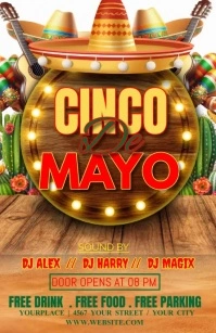 cinco de mayo Half Page Wide template