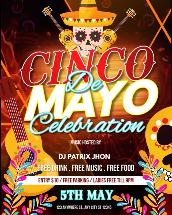 cinco de mayo Instagram Portrait template