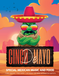 Cinco de mayo Ulotka (US Letter) template