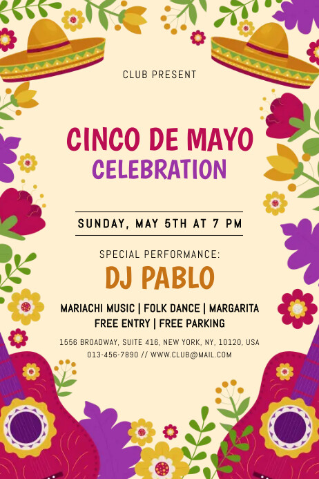 cinco de mayo Poster template