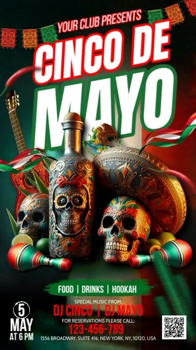 Cinco De Mayo Digital Display (9:16) template