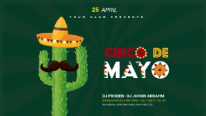 Verde Cinco de Mayo Digital Display Template
