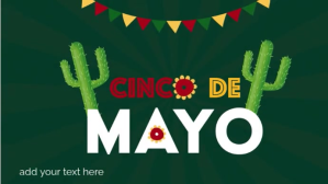 Green Cinco de mayo digital video template Digital Display