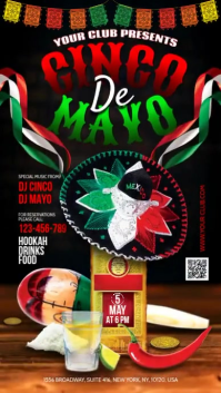 สีดำ Cinco de Mayo Celebration Digital Display Template