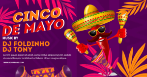 Cinco de Mayo Festival Facebook 共享图片 template