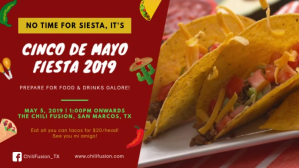 Cinco de Mayo Fiesta Bar Ad Banner Facebook-covervideo (16:9) template