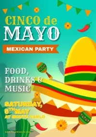 Cinco De Mayo Flyer Ads A4 template