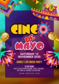 Cinco de mayo Flyer A5 template