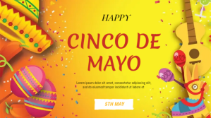 Cinco de mayo flyer 数字显示屏 (16:9) template