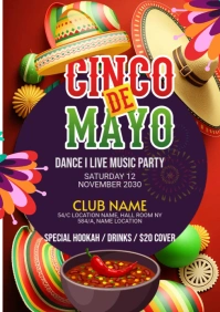 Cinco de mayo Flyer A1 template