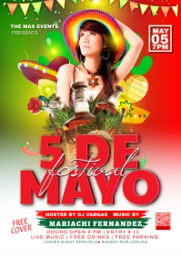 Cinco de Mayo Flyer A3 template