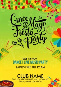 Cinco de mayo Flyer A3 template