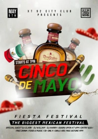 cinco de mayo flyer A5 template