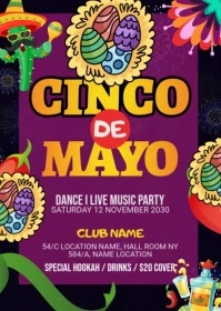 Cinco de mayo Flyer A6 template