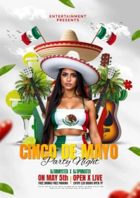 Cinco de mayo flyer A4 template