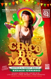 Cinco de Mayo Flyer Tabloid template