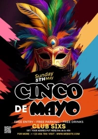 Cinco de Mayo Flyer A6 template
