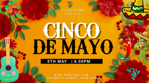 Cinco de mayo flyer Digital Display (16:9) template
