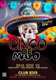 Cinco de Mayo Flyer A6 template