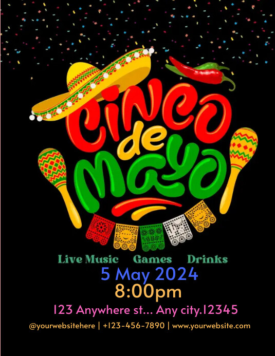 Cinco de mayo flyer Template PosterMyWall Cinco de mayo flyer Template PosterMyWall
