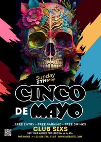 Cinco de Mayo Flyer A6 template