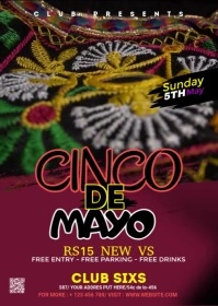 Cinco de Mayo Flyer A6 template