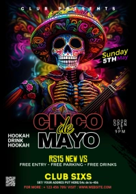 Cinco de Mayo Flyer A3 template