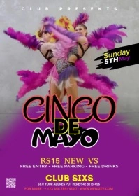 Cinco de Mayo Flyer A6 template