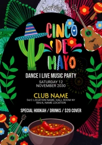 Cinco de mayo Flyer A3 template