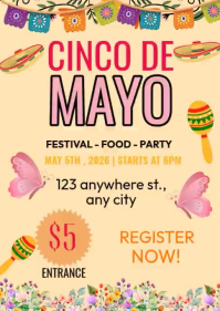 CINCO DE MAYO FLYER A6 template