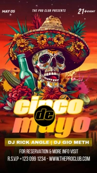 Cinco De Mayo Flyer Instagram Story template