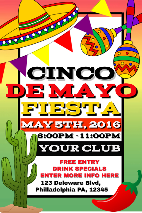 CINCO DE MAYO Template PosterMyWall cinco-de-mayo-template-postermywall