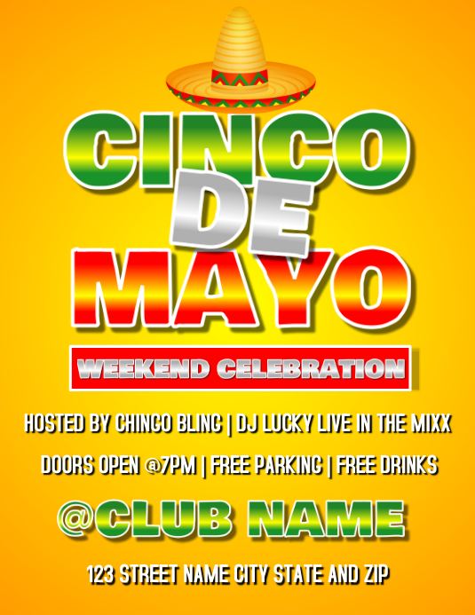 cinco de mayo flyer template postermywall cinco de mayo flyers design