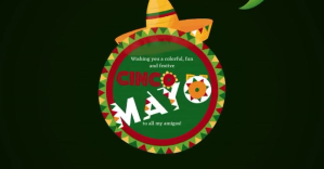 绿色 Cinco de Mayo Greetings Facebook Shared Image Template