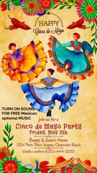Cinco de Mayo House Party Instagram Story template