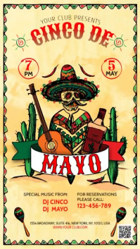 Yellow Cinco De Mayo Party Video template
