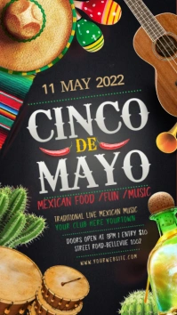 Black Cinco De Mayo Party Instagram Story template