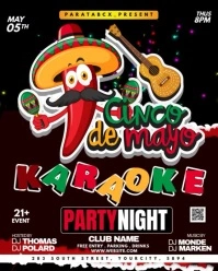 cinco de mayo karaoke night party Instagram Portrait template