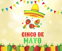 Cinco de Mayo Large Rectangle Rectángulo Grande template