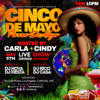 Black Cinco de Mayo Party Post Instagram Template