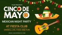 Cinco de Mayo Local Event Digital Party Invit Video Sampul Facebook (16:9) template