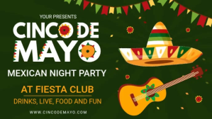 Cinco de Mayo Local Event Digital Party Invit Facebook-covervideo (16:9) template