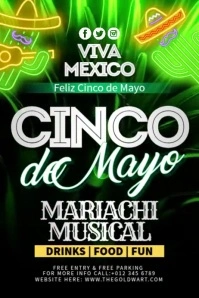 Cinco De Mayo Mariachi Poster template