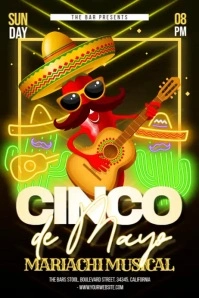 Cinco de Mayo Mariachi Event Poster template